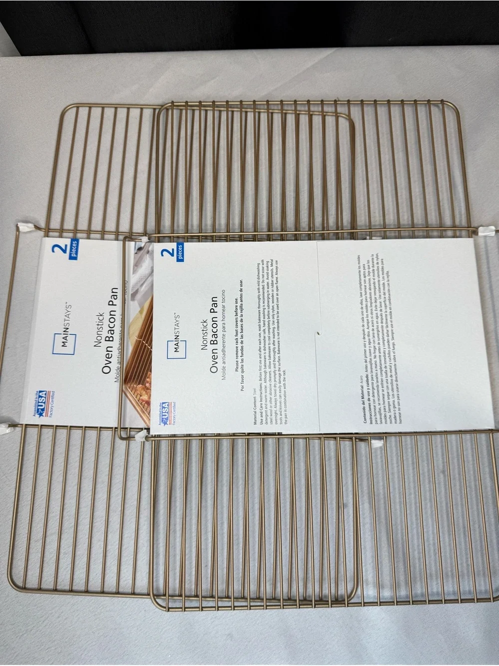 Mainstays Bacon Gold Oven Racks - 2 Pack - Fits 10.5x15.5x1.3 Pan